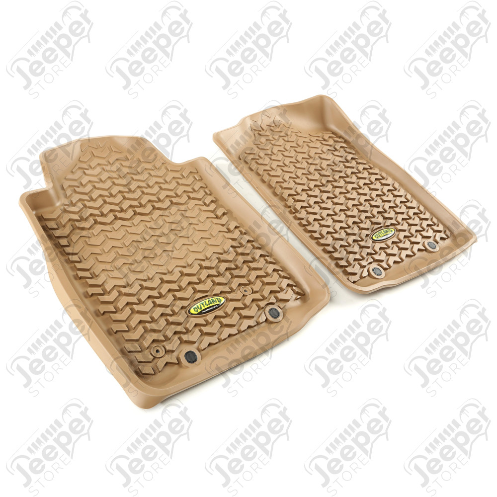 All Terrain Floor Liner, Front Pair, Tan 12-18 Toyota Tacoma