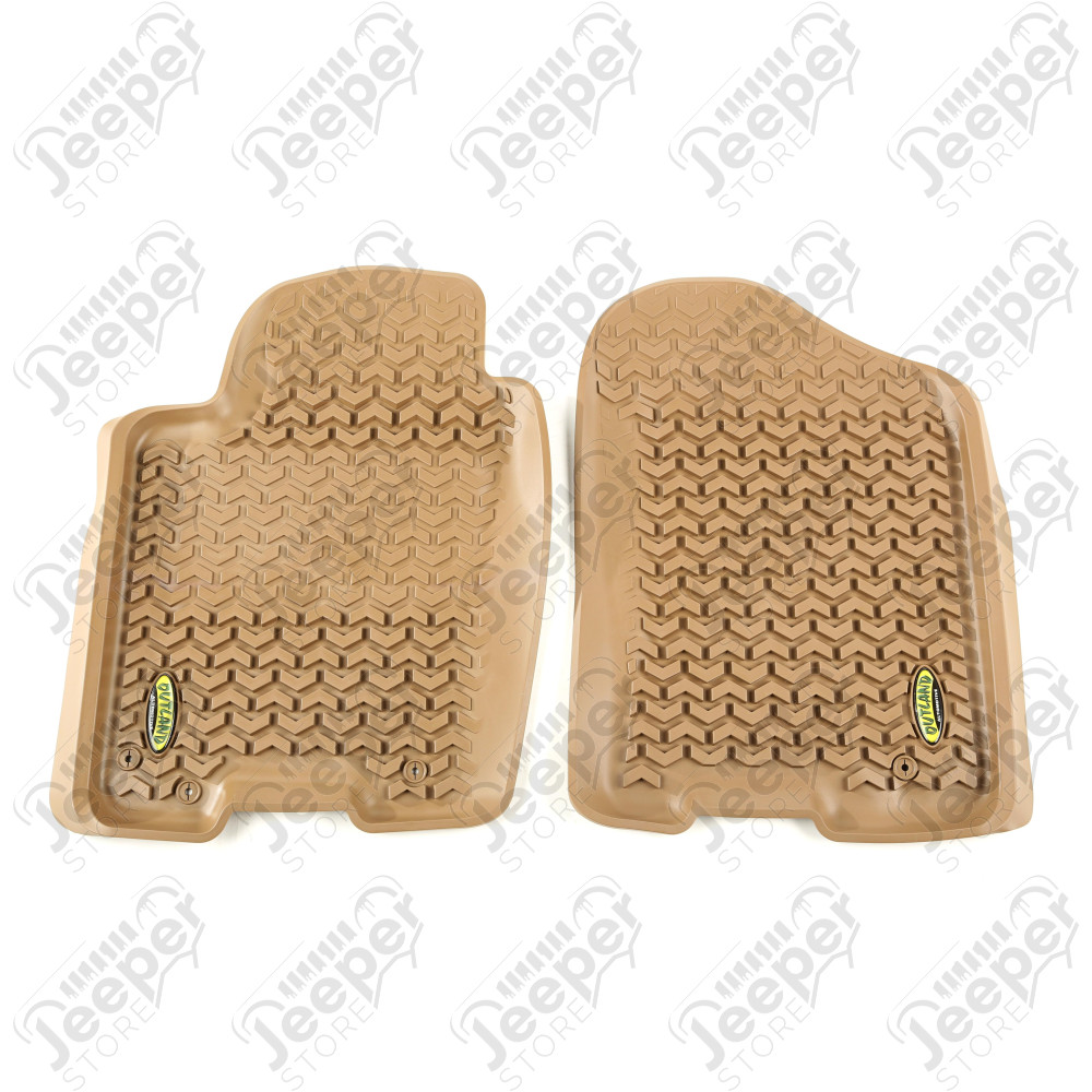 All Terrain Floor Liner, Front Pair, Tan; 12-17 Nissan Armada/Titan