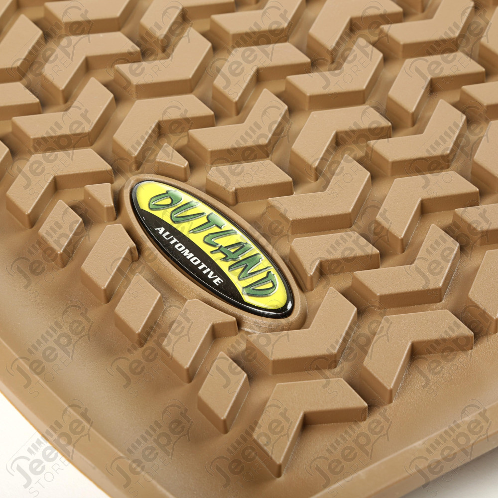 All Terrain Floor Liner, Rear, Tan 14-18 GM Crew/Double Cab