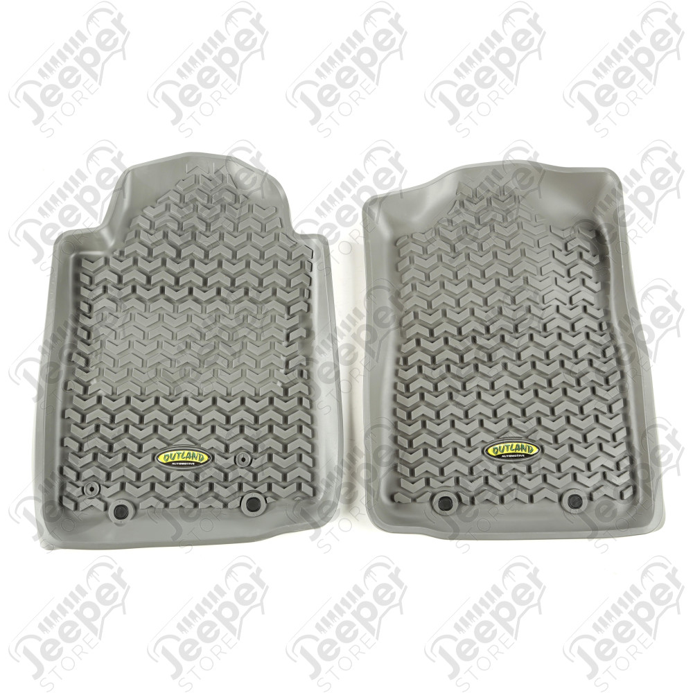 All Terrain Floor Liner, Front Pair, Gray; 12-18 Toyota Tacoma