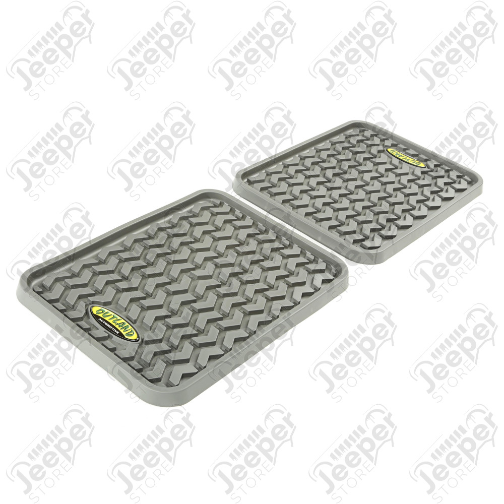 All Terrain Floor Liner, Rear Pair, Gray, Universal