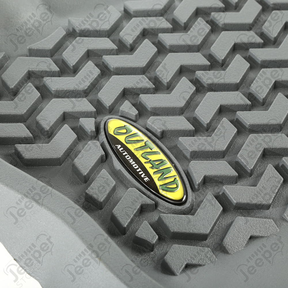 All Terrain Floor Liner, Rear, Gray 14-18 GM Crew/Double Cab