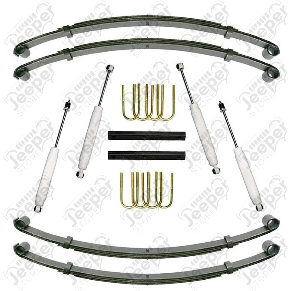 Suspension Lift Kit, 1.5 Inch, Shocks; 87-95 Jeep Wrangler YJ