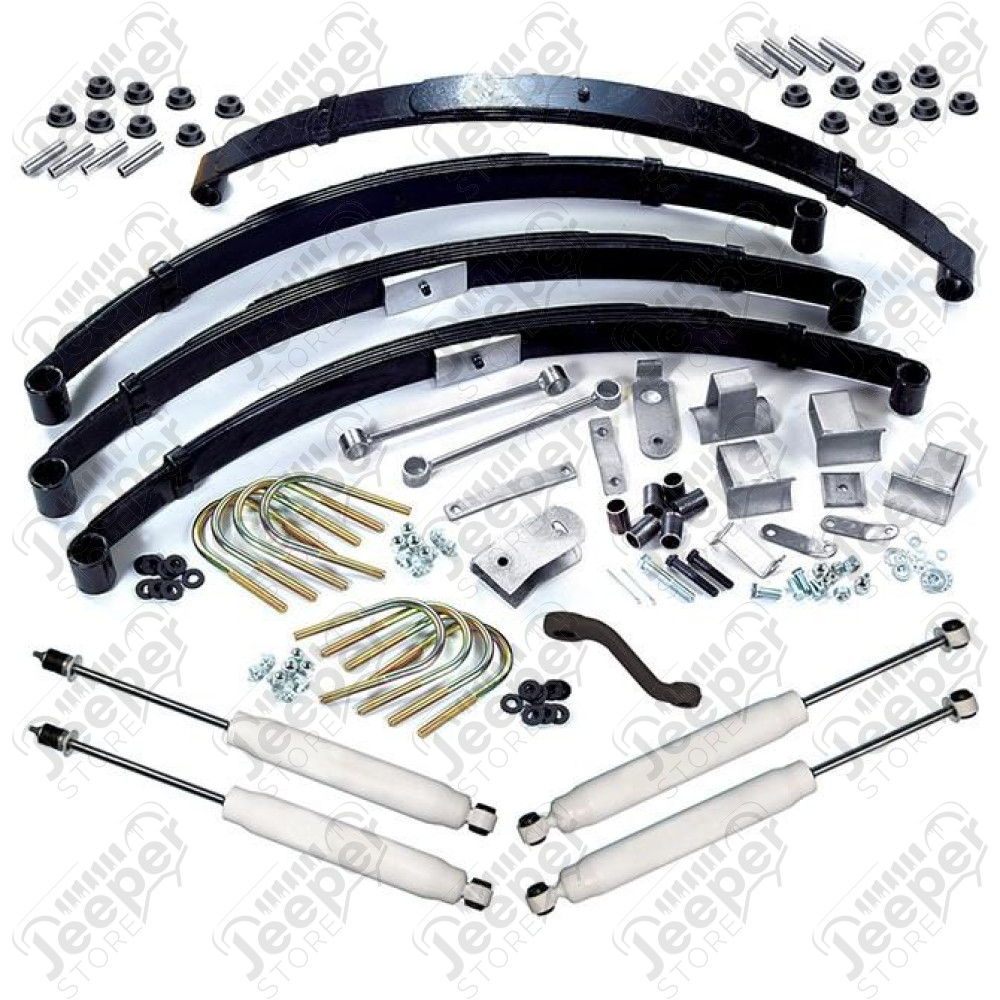 Suspension Lift Kit, 3.5 Inch, Shocks; 87-95 Jeep Wrangler YJ