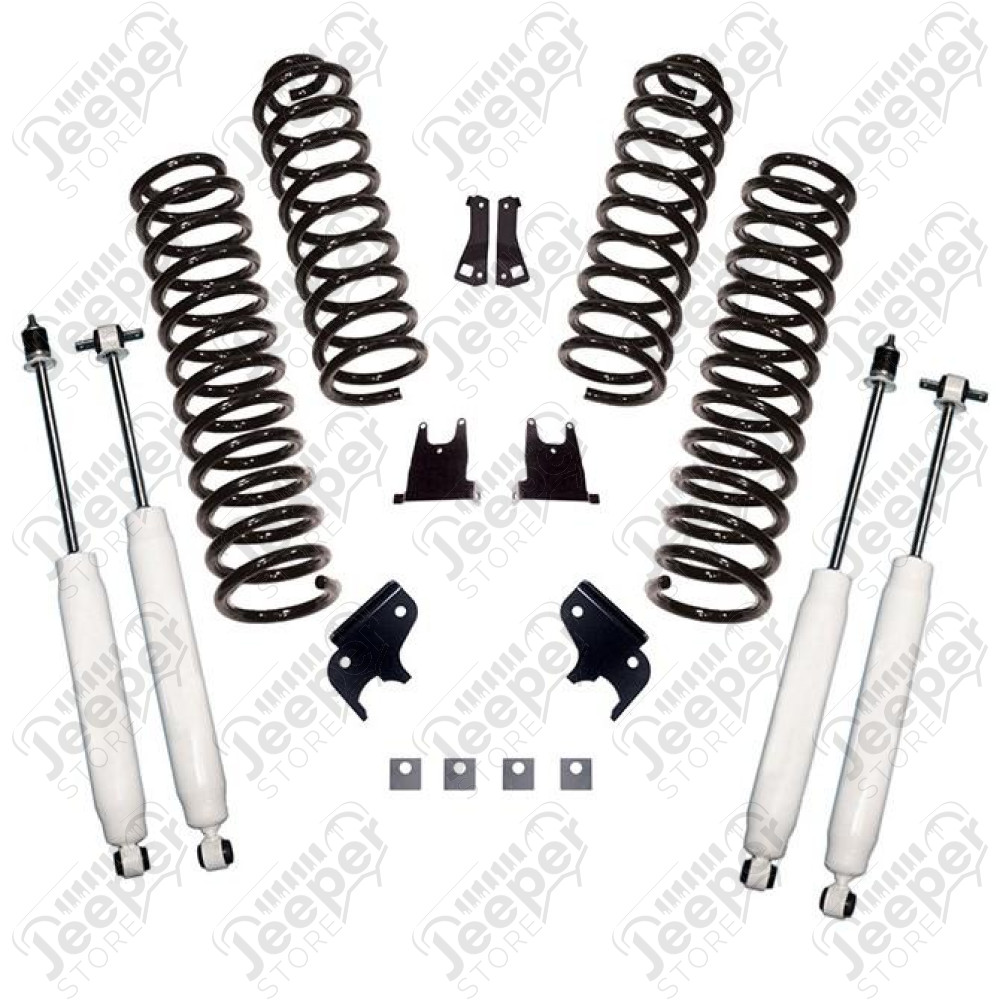 Suspension Lift Kit, 2.5 Inch, Shocks; 07-18 Jeep Wrangler JKU, 4 Door