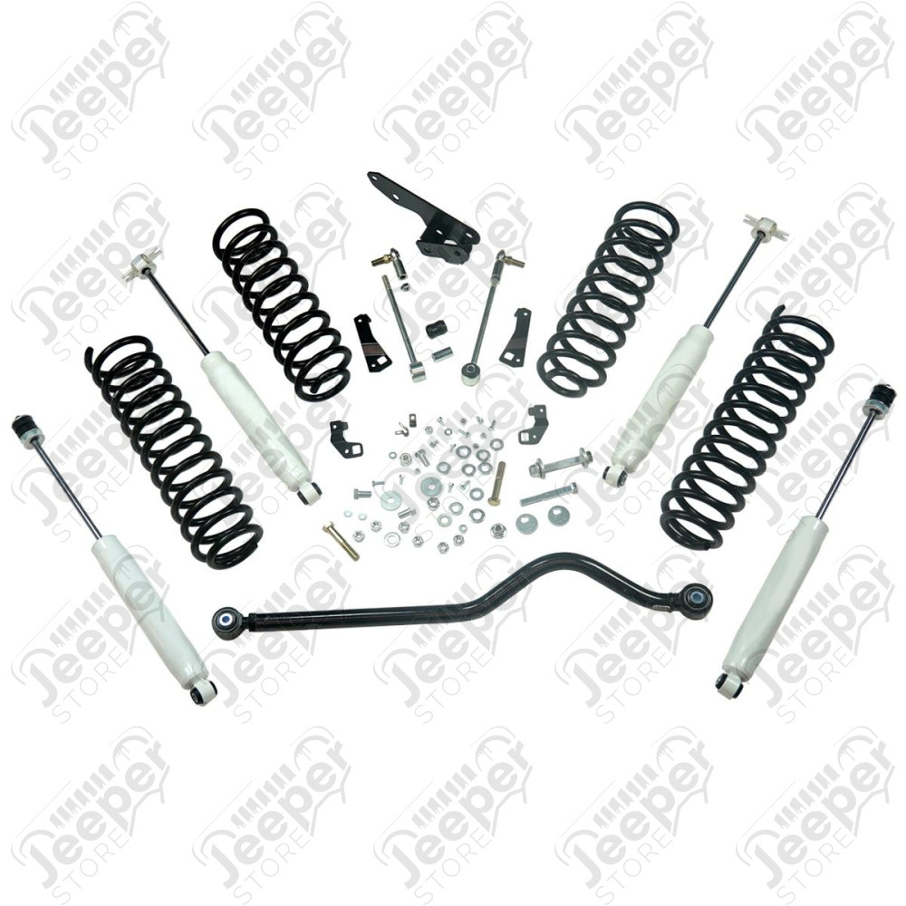 Suspension Lift Kit, 4 Inch, Shocks; 07-18 Jeep Wrangler JK, 2 Door