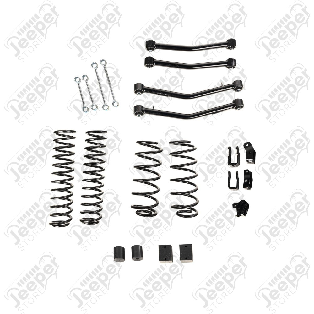 4" Lift Kit w/o Shocks, w/Arms; 18-20 JL, 4Dr