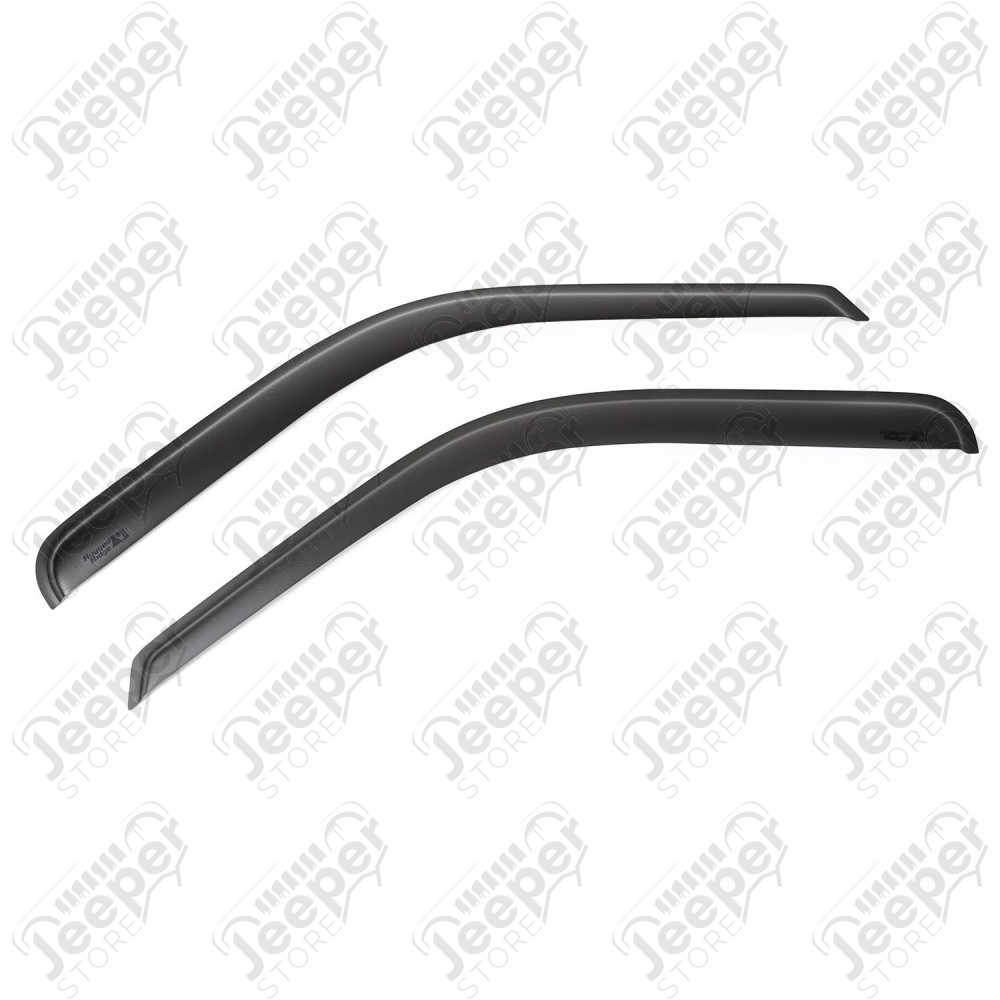 Window Visor Kit, Front, Matte Black, Tape; 99-14 F-250-F-550 Crew Cab