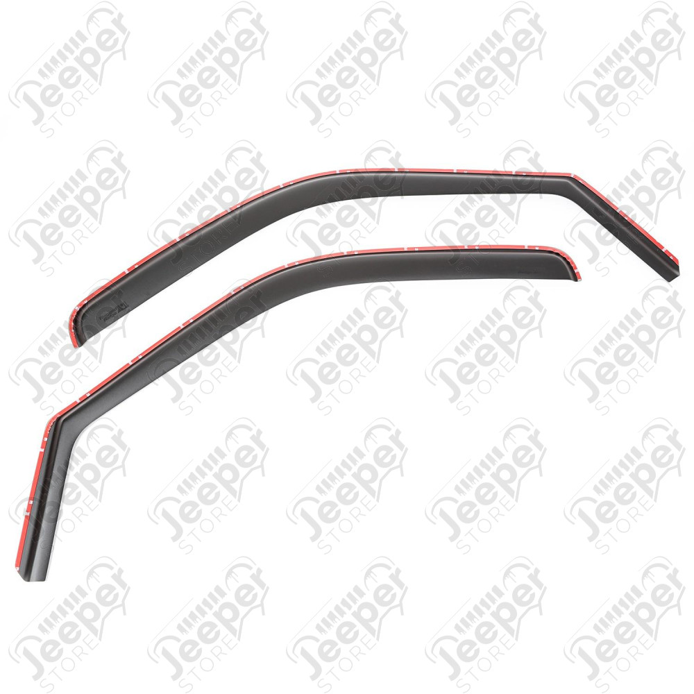 Window Visor Kit, Front, Matte Black, Channel; 99-14 F250-F550 Crew