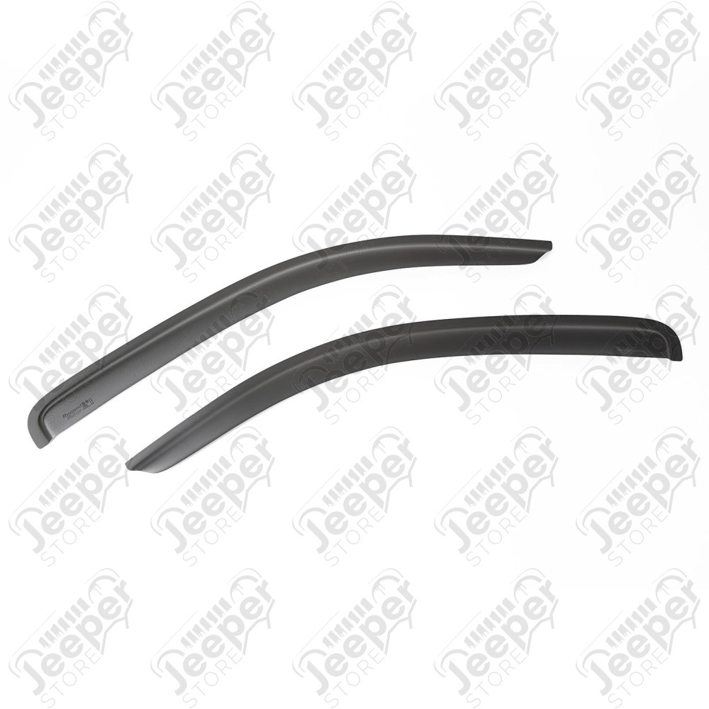 Window Visor Kit, Front, Matte Black; 05-13 Toyota Tacoma Double Cab
