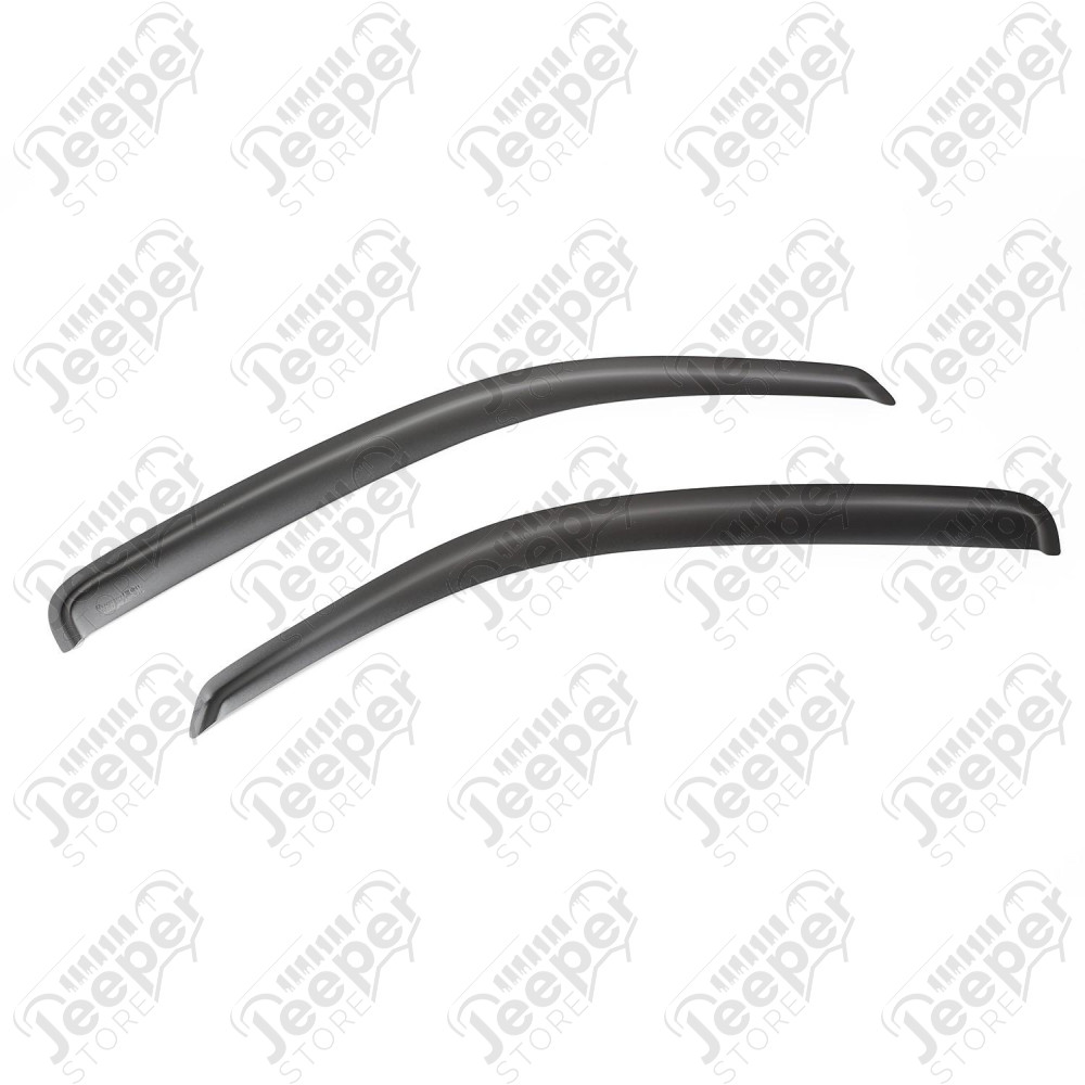 Window Visor Kit, Front, Matte Black; 05-13 Toyota Tacoma Regular Cab