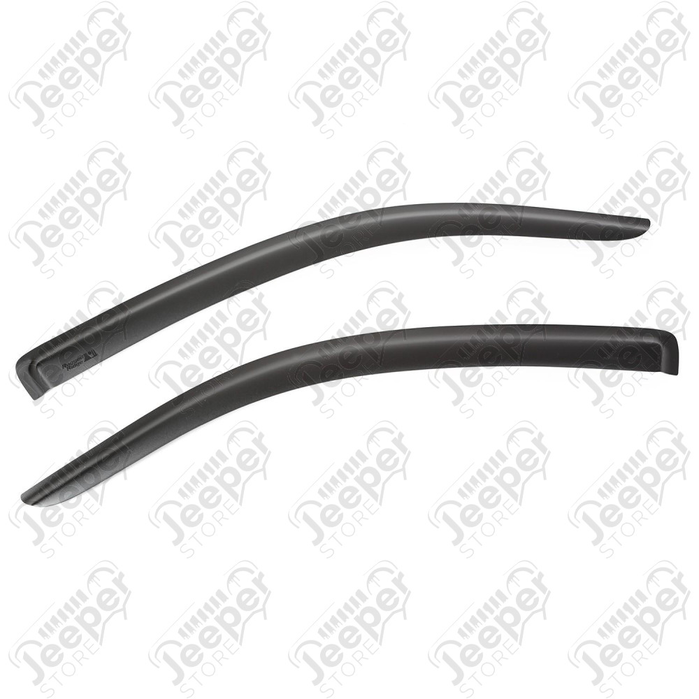 Window Visor Kit, Front, Matte Black; 07-14 Toyota Tundra CrewMax