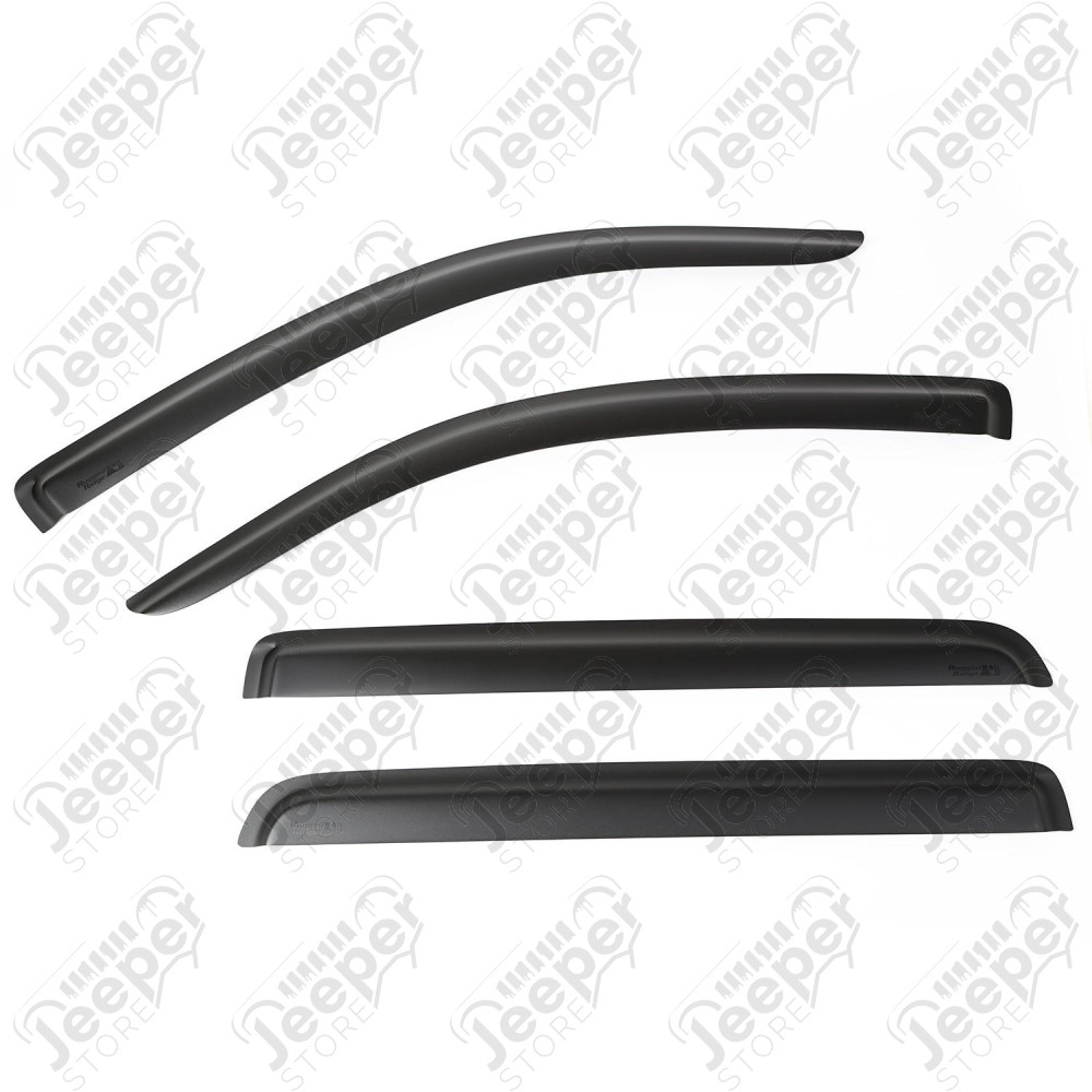 Window Visor Kit, Matte Black; 07-14 Toyota Tundra CrewMax Pickup