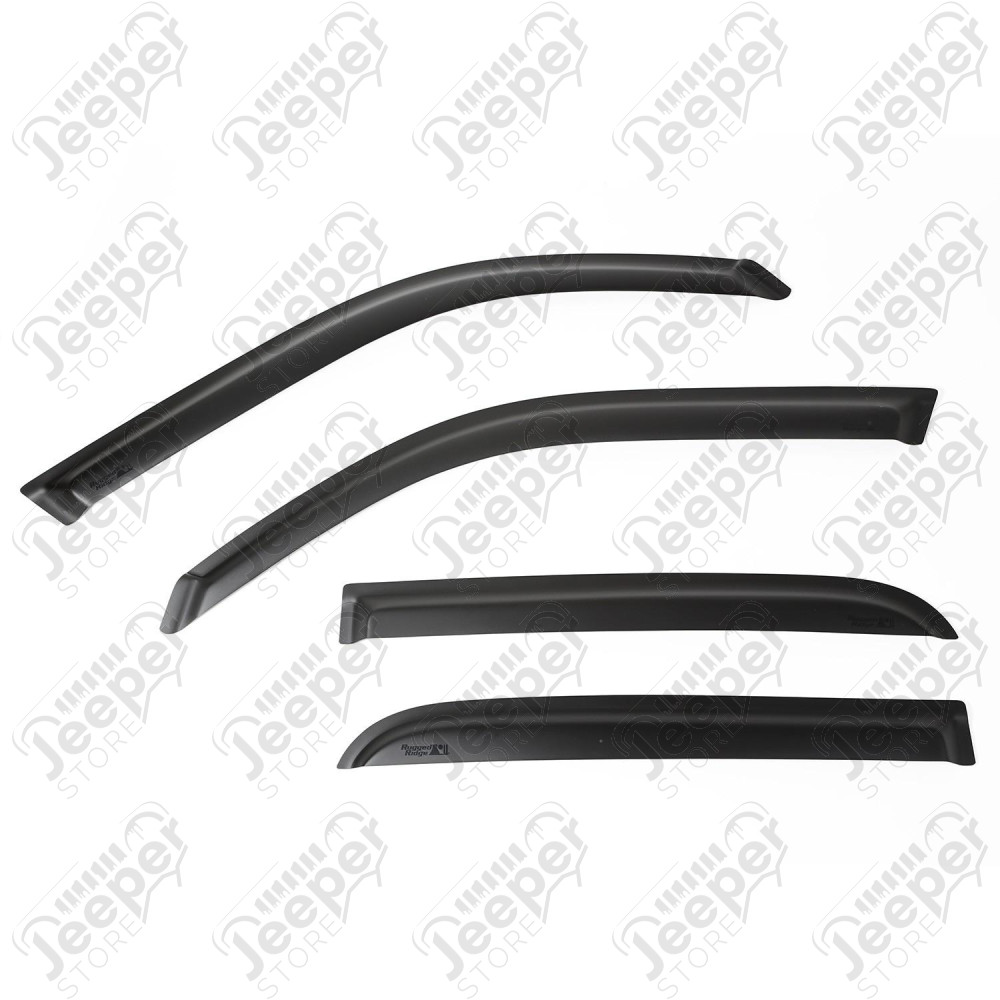 Window Visor Kit, Matte Black; 04-06 Toyota Tundra Double Cab Pickup