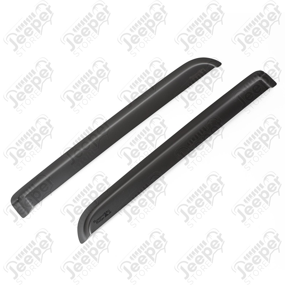 Window Visor Kit, Rear, Matte Black; 04-08 Ford F-150 Crew Cab Pickup