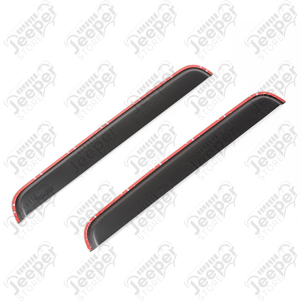 Window Visor Kit, Rear, Matte Black, Channel; 99-14 F250-F550 Crew