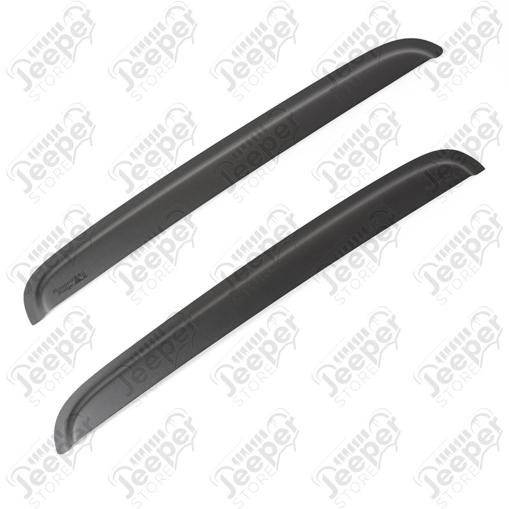 Window Visor Kit, Rear, Matte Black; 05-13 Toyota Tacoma Double Cab