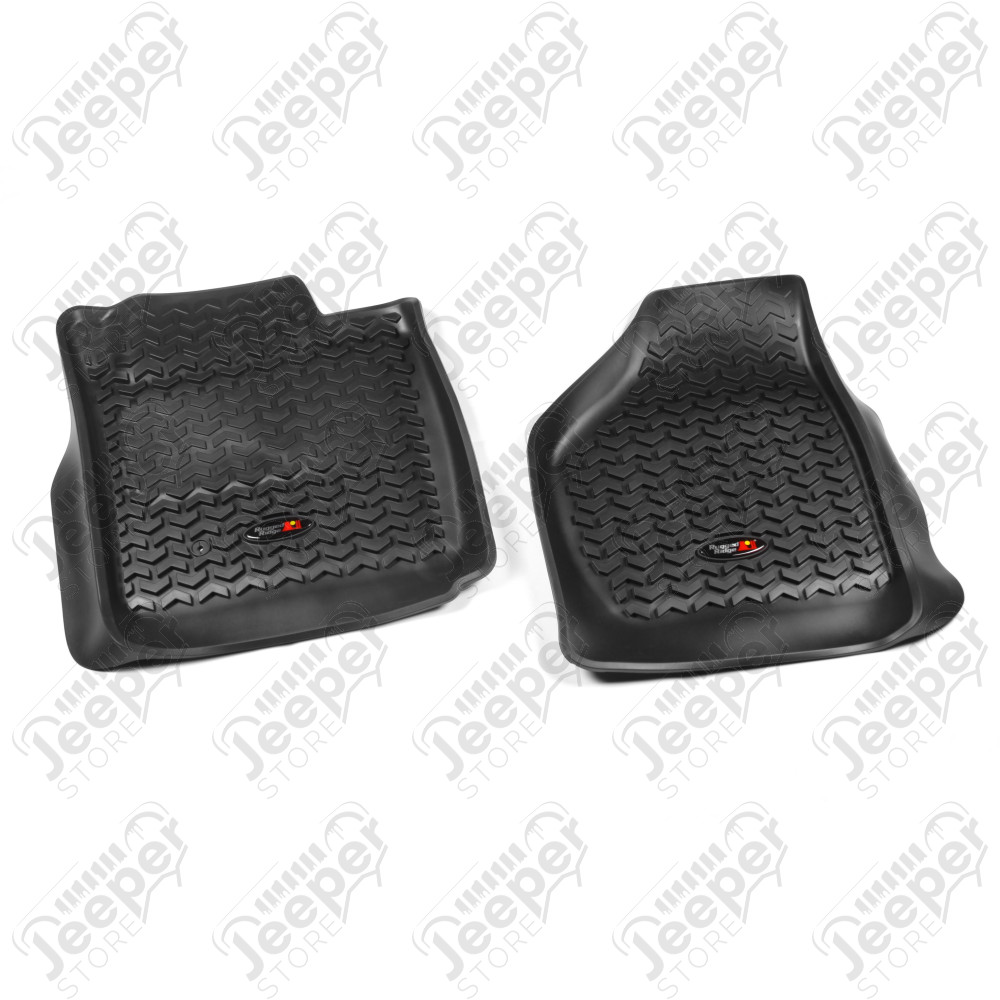 All Terrain Floor Liner, Front Pair, Black; 08-10 F-250/F-350
