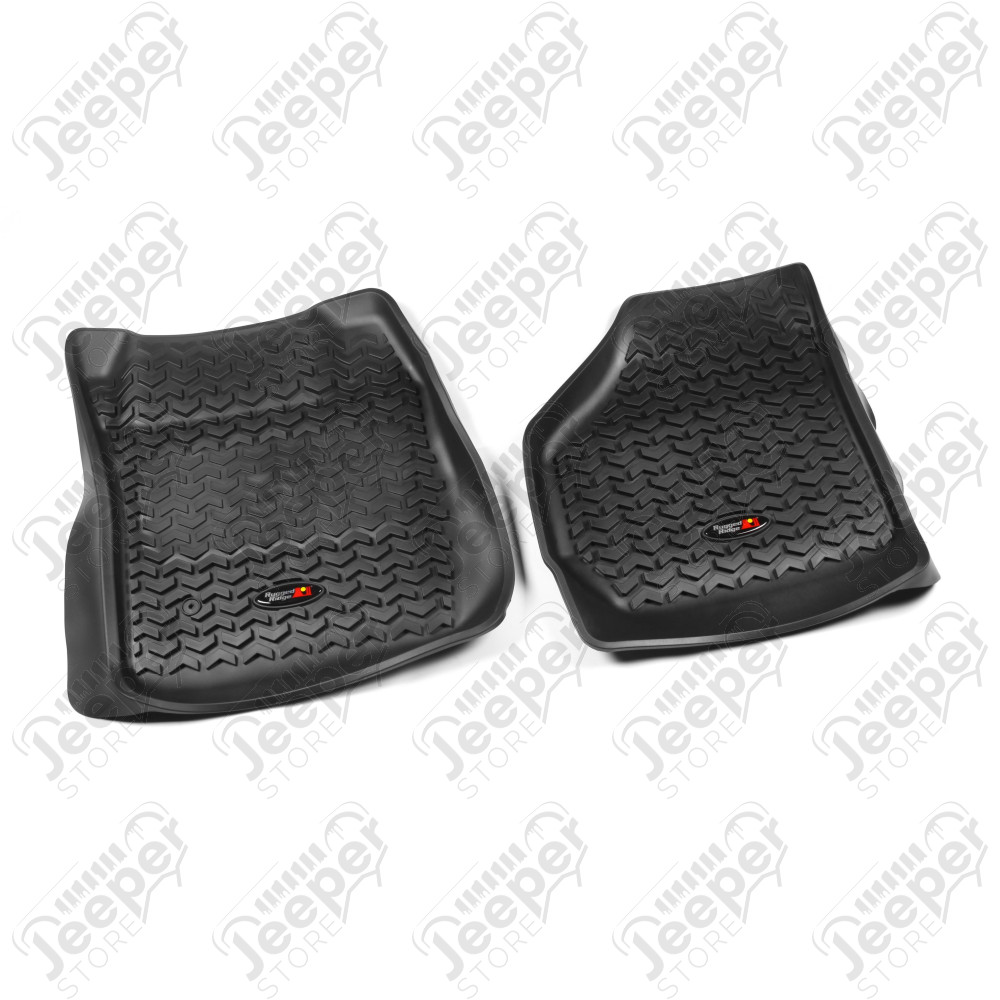 All Terrain Floor Liner, Front Pair, Black; 99-07 F250/350