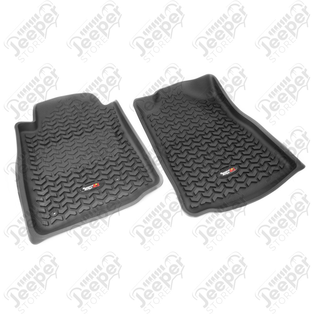 All Terrain Floor Liner, Front Pair, Black, Auto; 05-11 Tacoma