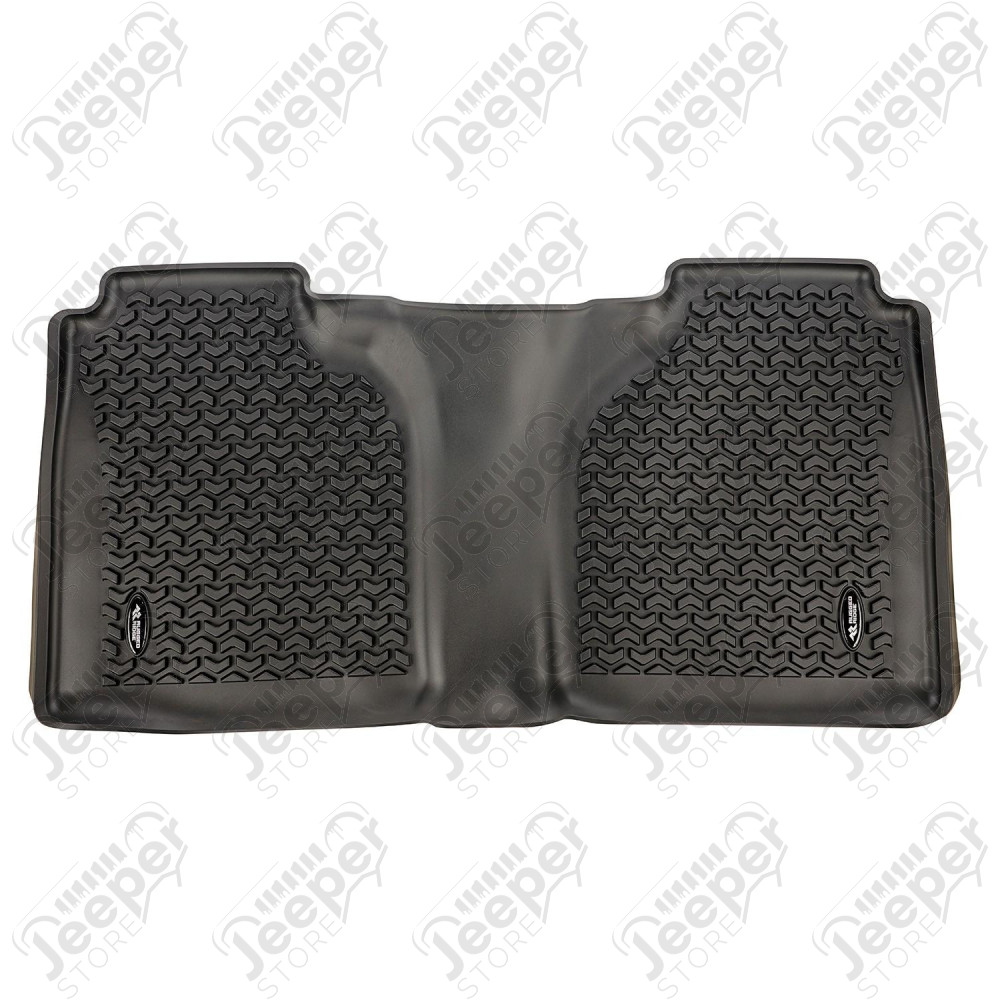 Floor Liner, Rear; Black, 2020 Chevy Silverado Crew 