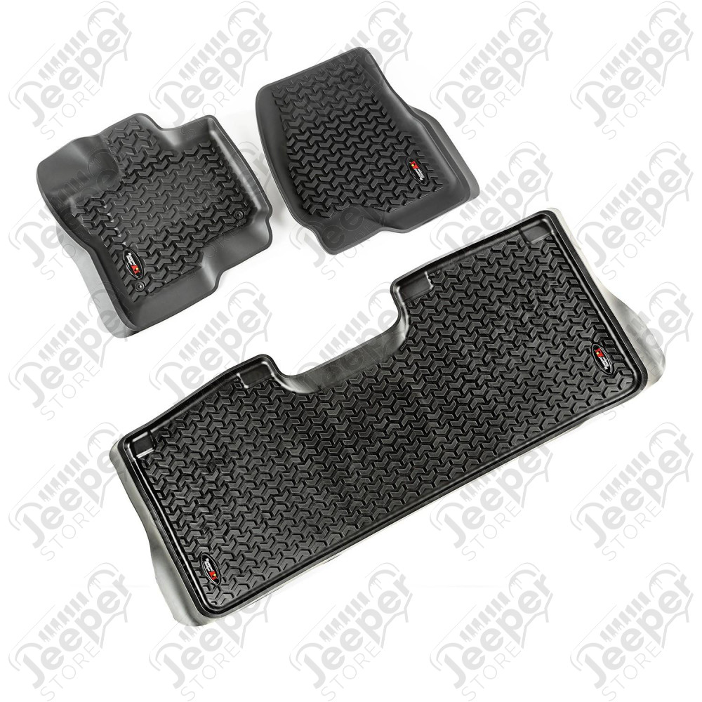 All Terrain Floor Liner Kit, Black; 15-18 Ford F-150