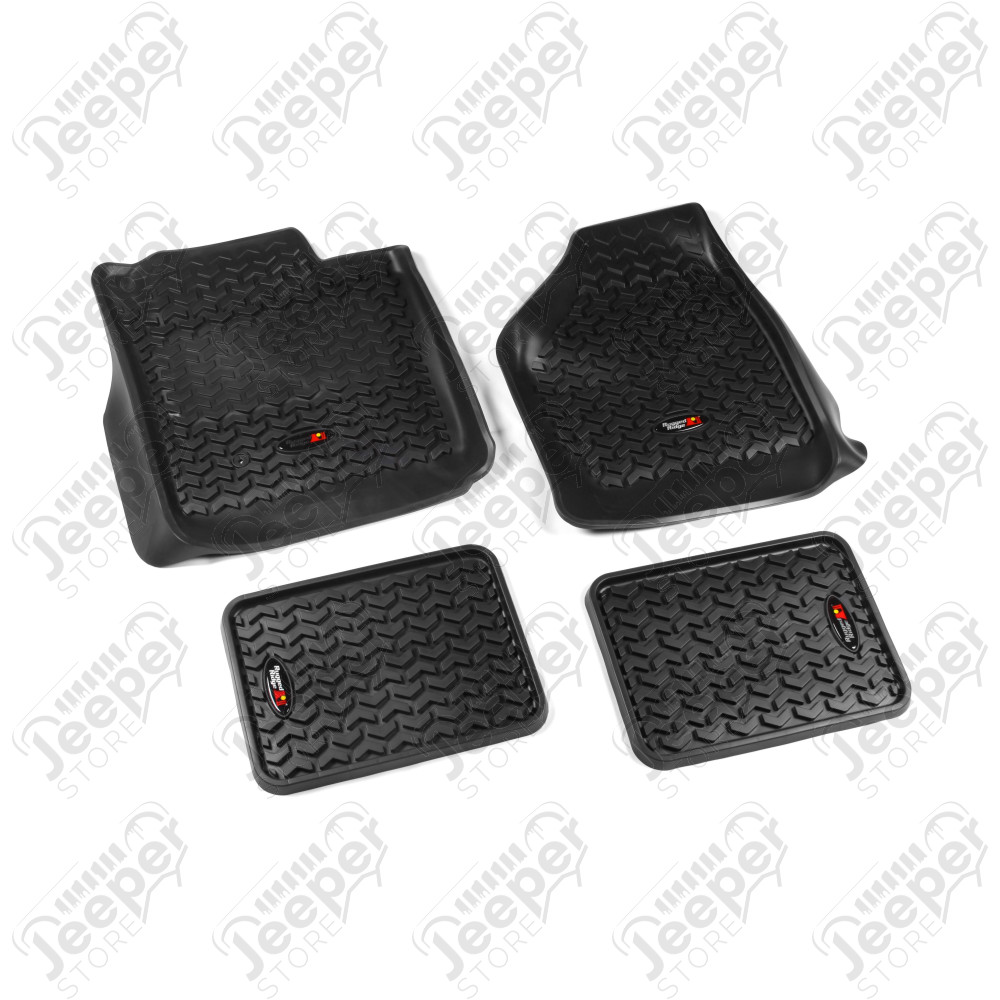 All Terrain Floor Liner Kit, Black; 08-10 F250/350 Reg/Ext/SuperCrew