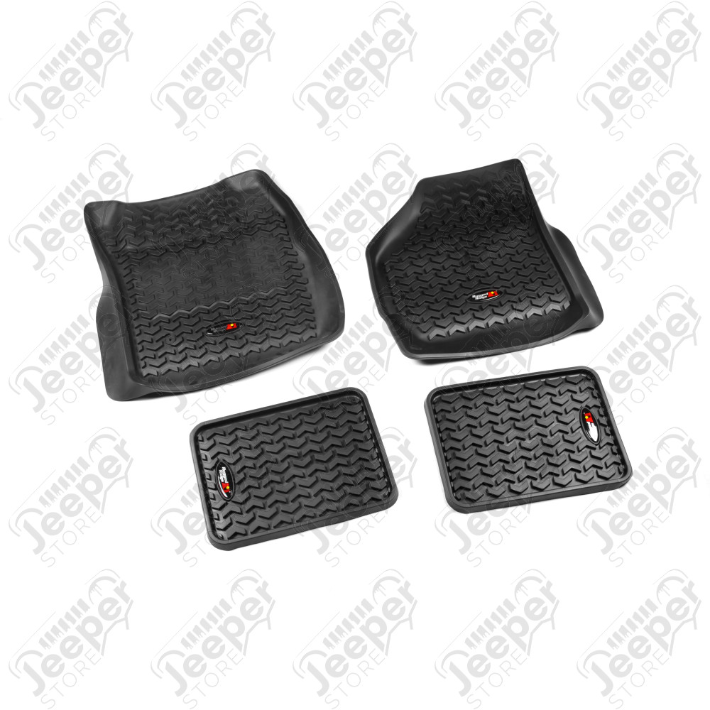 All Terrain Floor Liner Kit, Black; 99-07 F250/350 Reg/Ext/SuperCrew