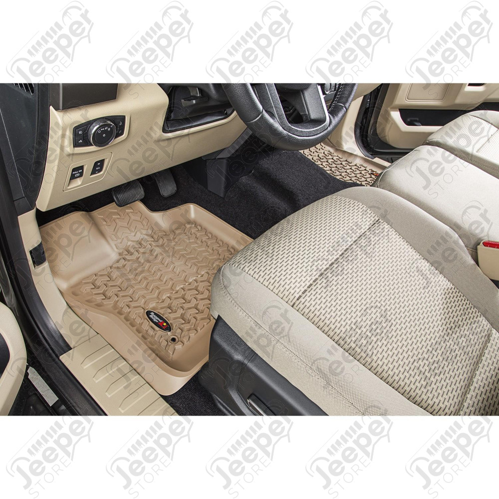 Floor Liner, Front Tan, 2015-2020 Ford F-150 / Raptor / Extended / Super Crew Cab