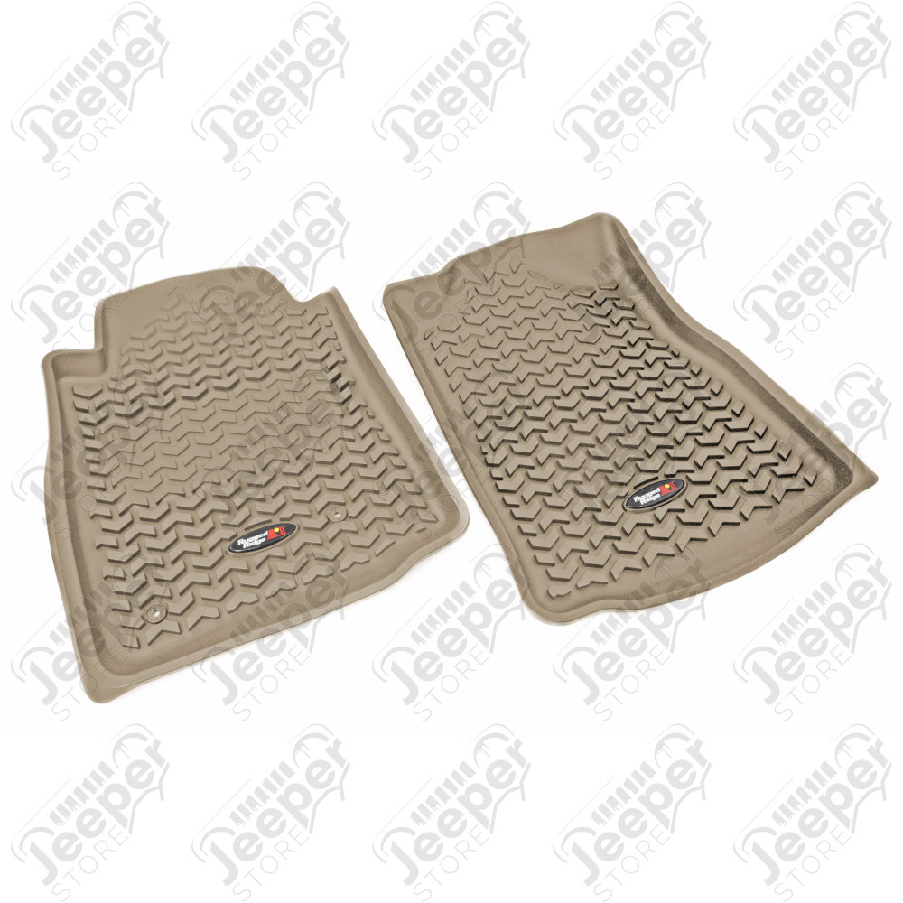 All Terrain Floor Liner, Front Pair, Tan, Auto; 05-11 Tacoma