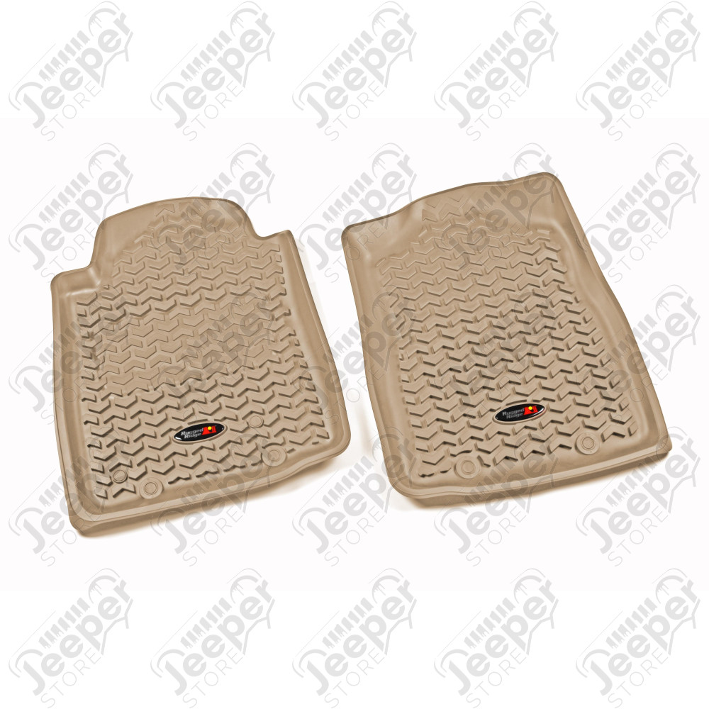 All Terrain Floor Liner, Front Pair, Tan; 12-18 Toyota Tacoma