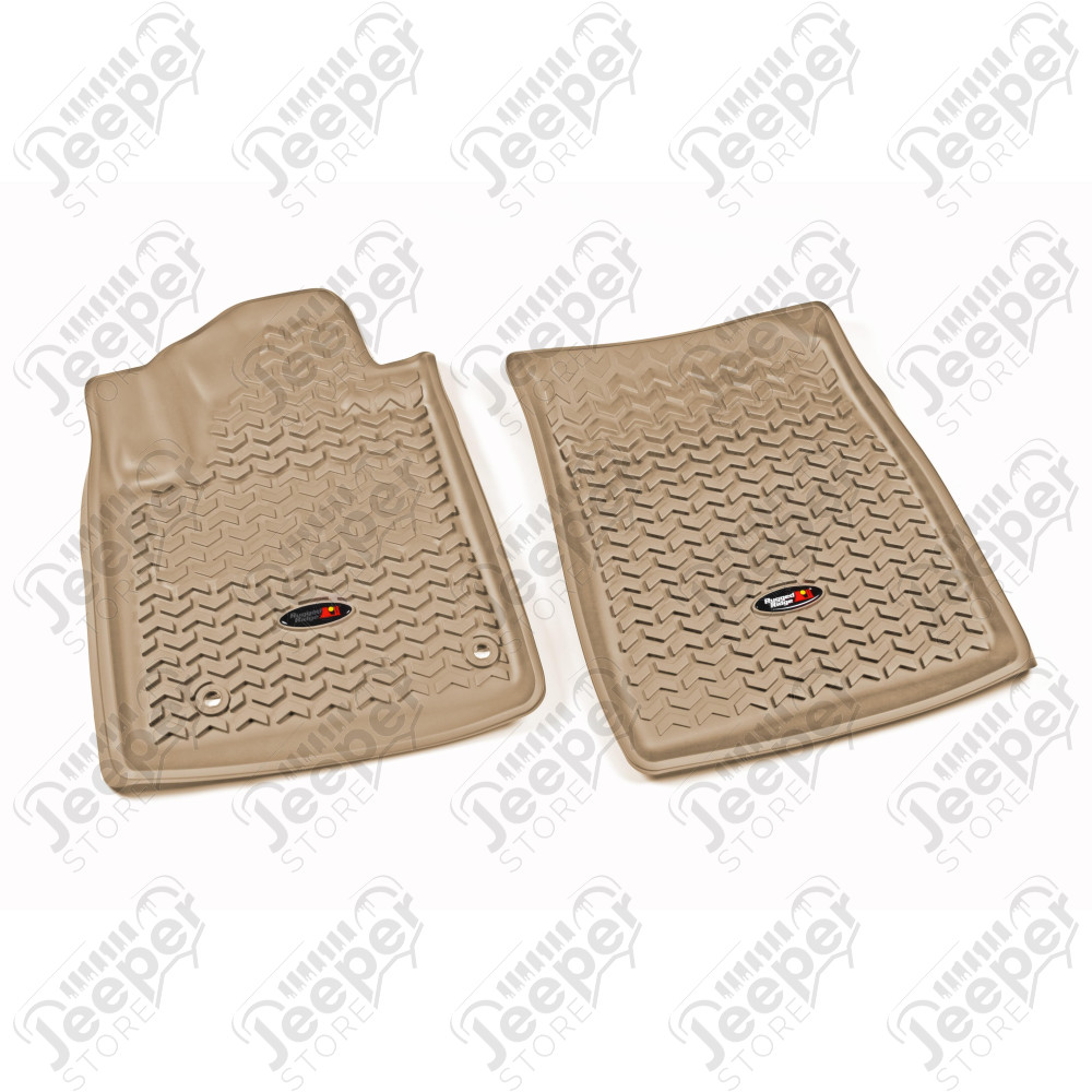 Floor Liner, Front; Tan, 2012-2020 Toyota Sequoia / Tundra Regular / Double Cab / Crew Max 