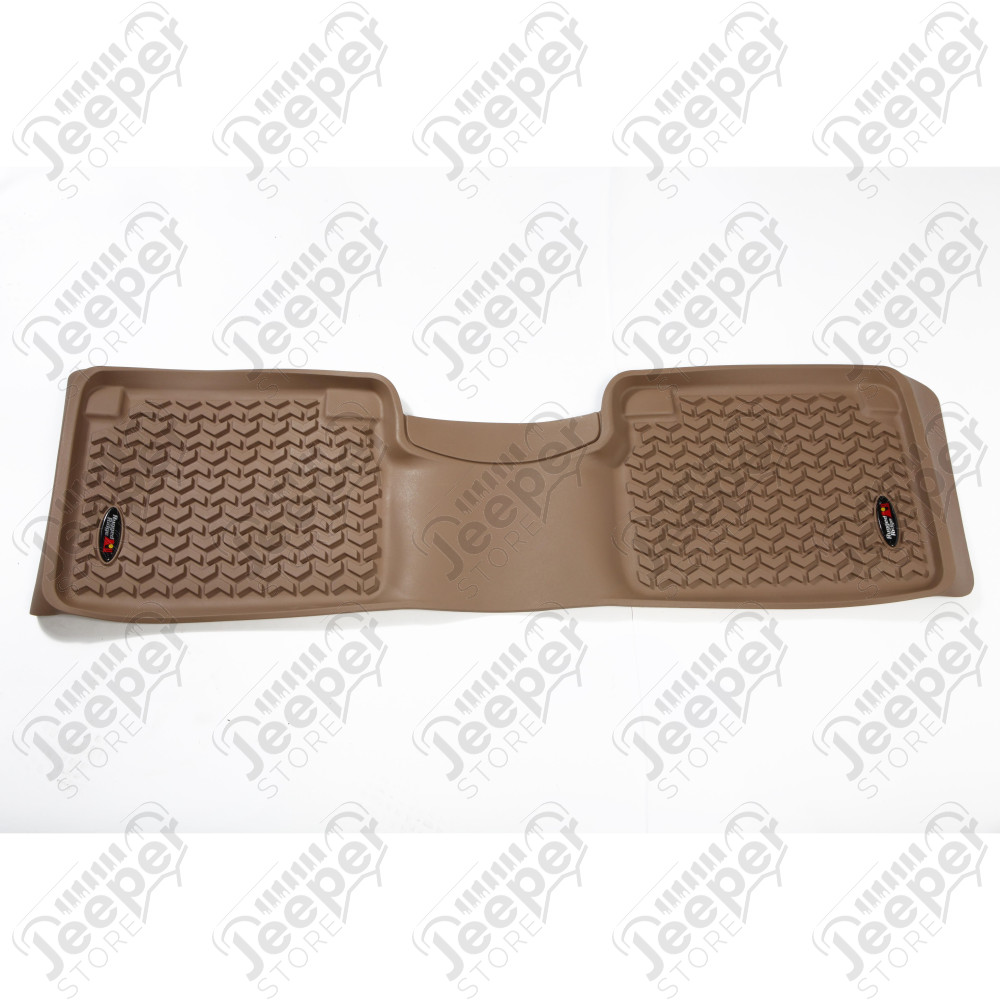 All Terrain Floor Liner, Rear, Tan; 12-18 Nissan Titan Crew
