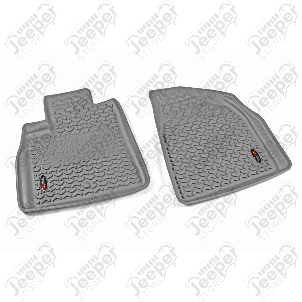 Floor Liner, Front; Gray, 2009-2017 Chevrolet / GMC / Buick / Saturn Traverse, 07-20 Acadia, 08-17 Enclave, 07-10 Outlook 