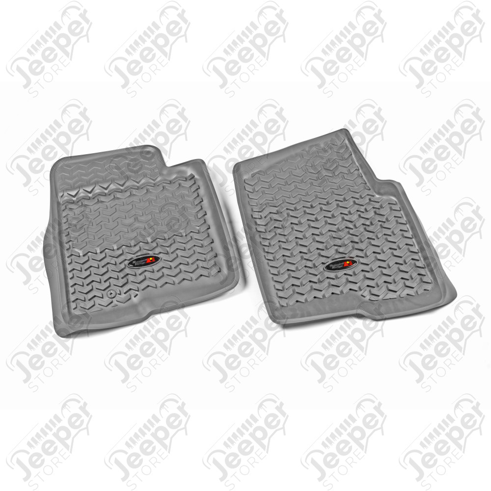 All Terrain Floor Liner, Front Pair, Gray; 09-10 F-150 Ext/Reg/SC