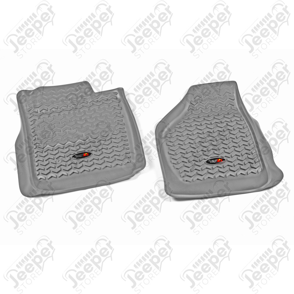 All Terrain Floor Liner, Front Pair, Gray; 08-10 F250/350