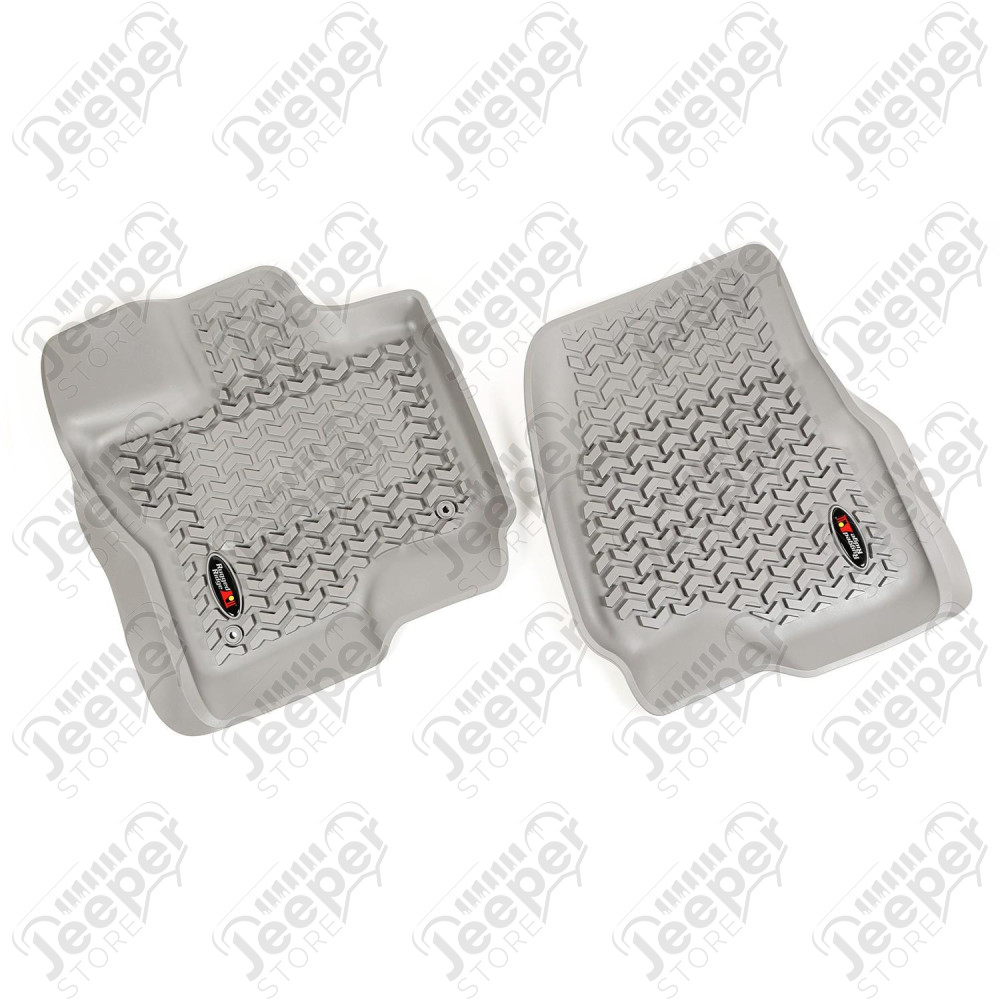 Floor Liner, Front; Gray, 2015-2020 Ford F-150 / Raptor / Extended / Super Crew Cab 