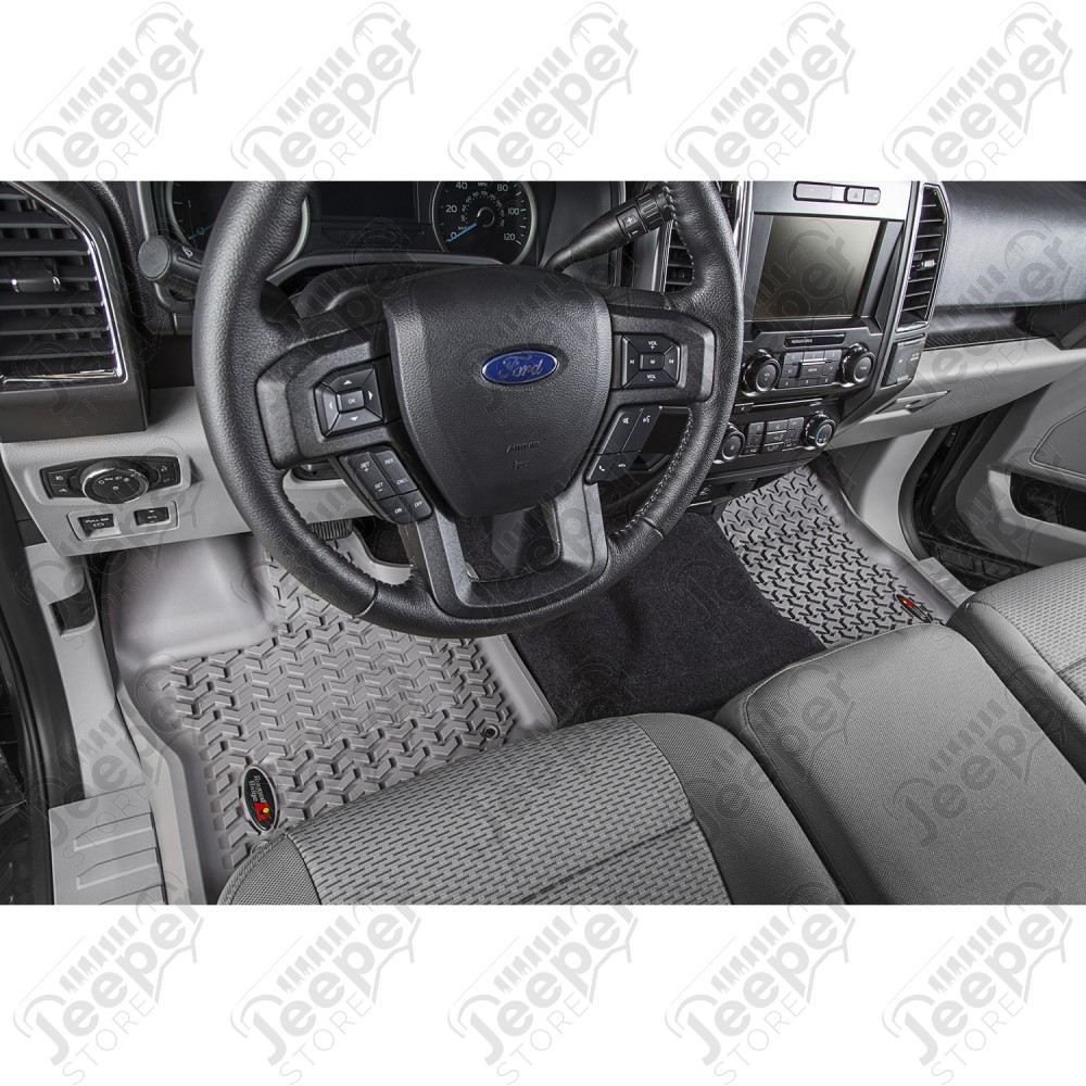 Floor Liner, Front Gray, 2015-2020 Ford F-150 / Raptor / Extended / Super Crew Cab