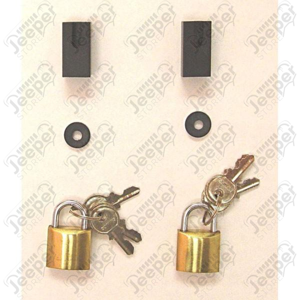 Door Hinge Lock Kit; 97-06 Jeep Wrangler TJ