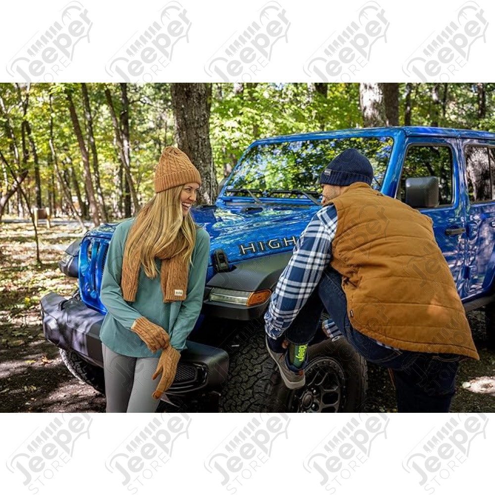 Pack hiver : Bonnet Jeep, gants Jeep et écharpe Jeep, couleur gris