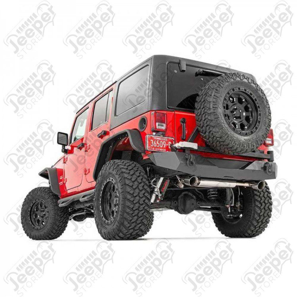 Pare chocs arrière avec porte roue de secours Rock Crawler de chez Rough Country pour Jeep Wrangler JK - RC10594A / 10594A / RC-10594A