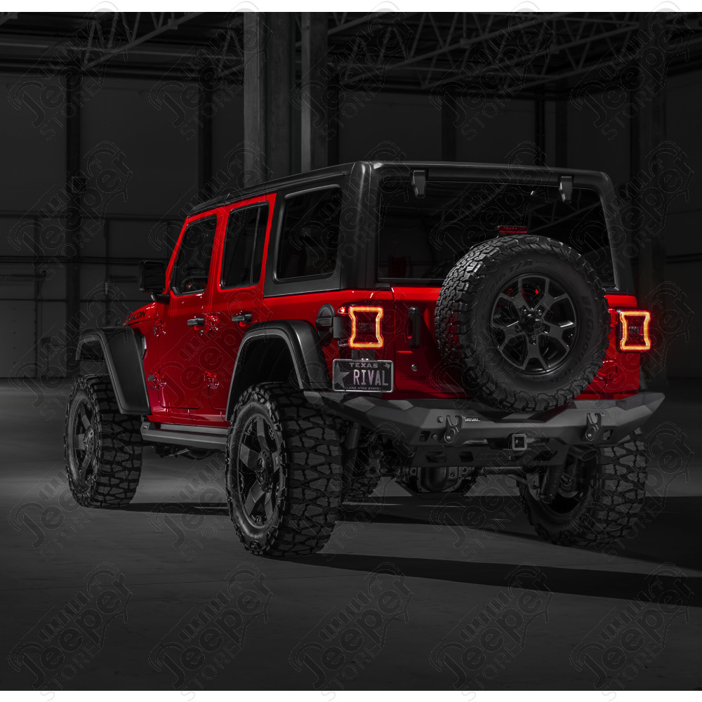 Pare chocs arrière en aluminium complet RIVAL - Jeep Wrangler JL - 1540.34RARAL / RI2D.2723.1-NL / 2D.2723.1-NL / RI2D.2723.2-NL
