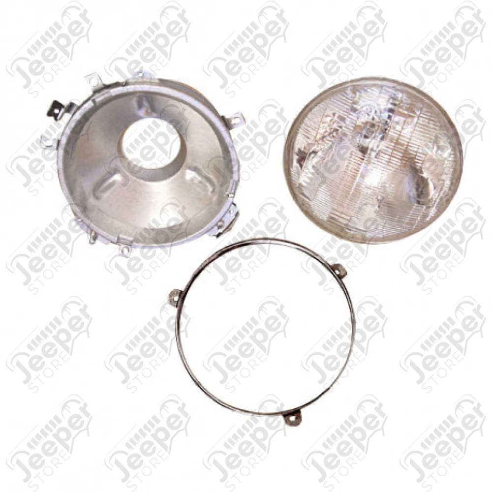 Phare complet 12v Jeep Willys CJ2, CJ3A, CJ3B, CJ5