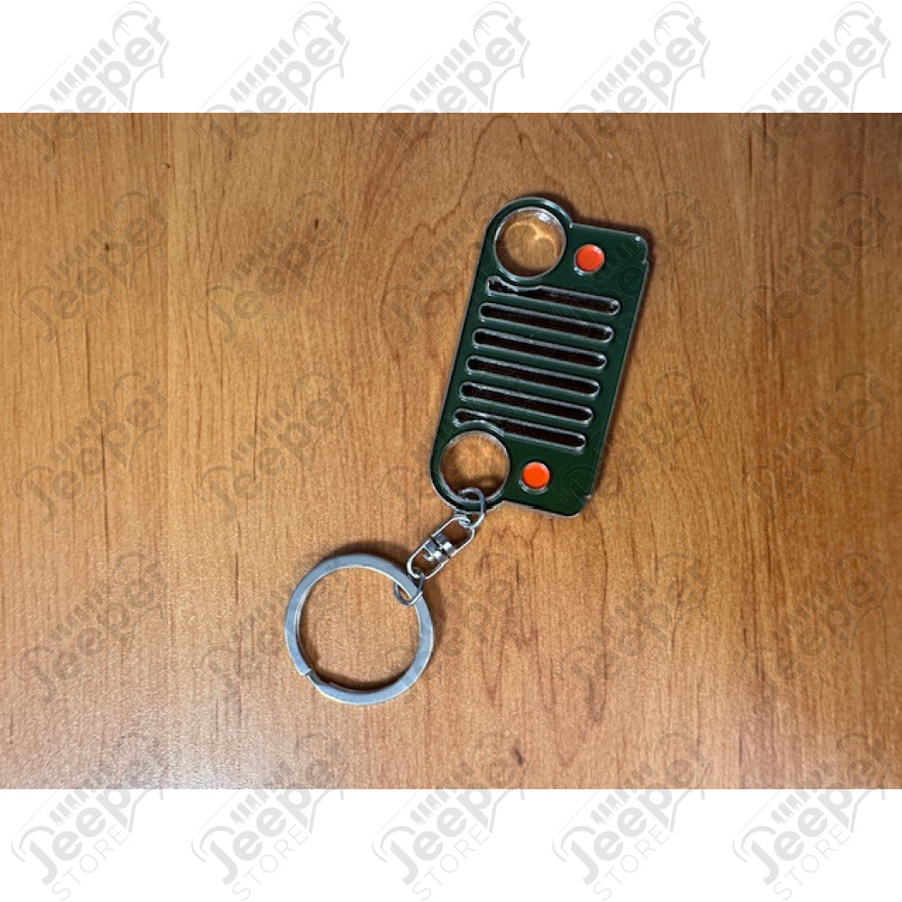 Porte clef Jeep en forme de calandre Jeep CJ en acier