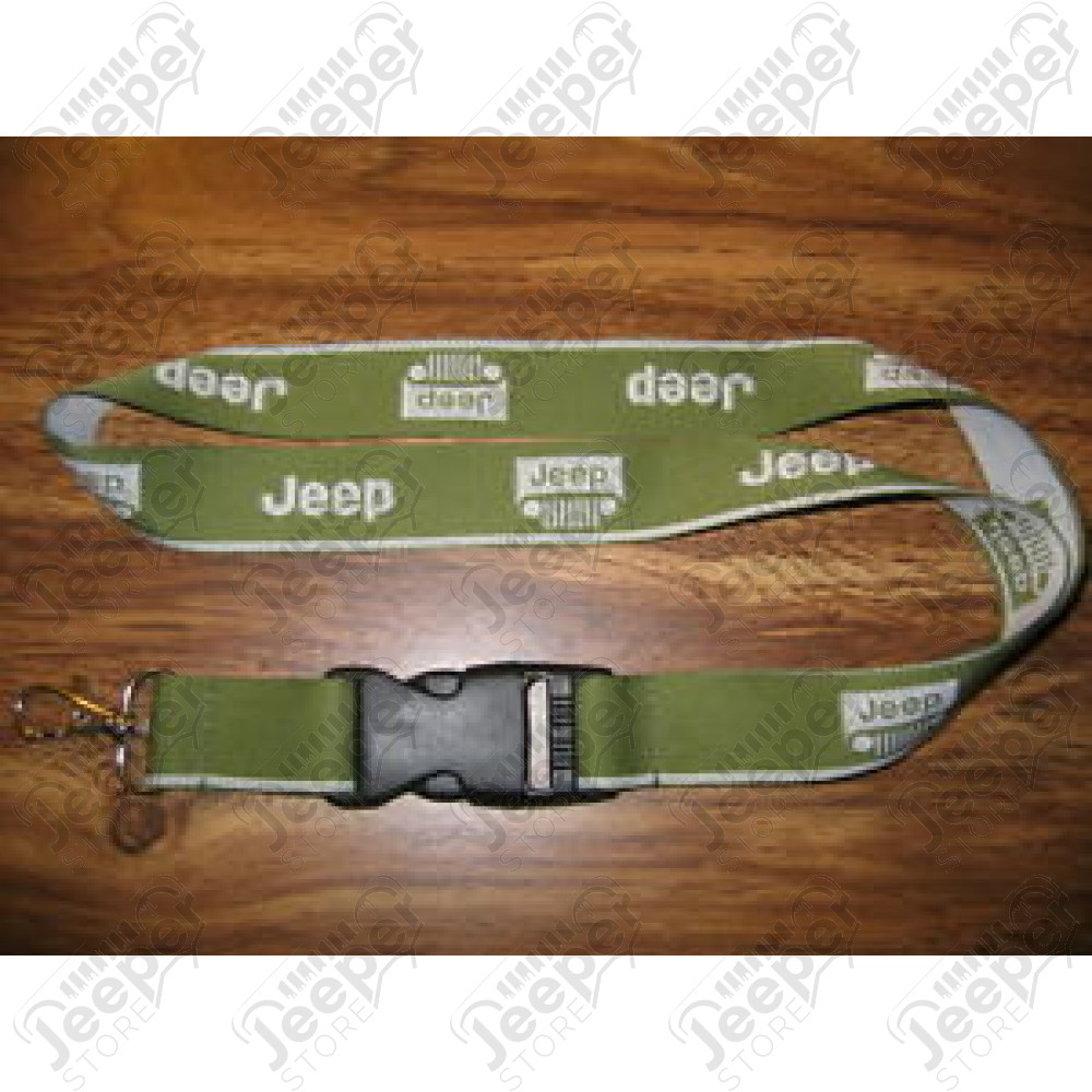 Tour de cou vert Jeep avec porte clef