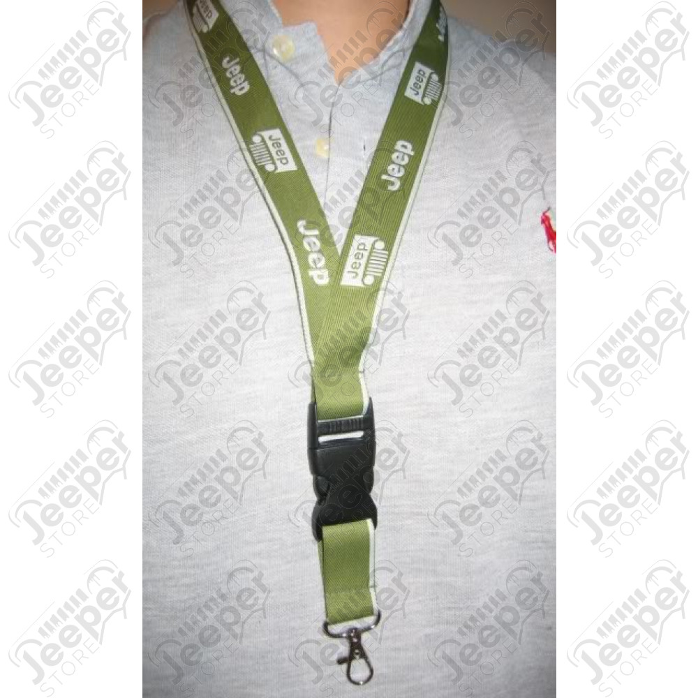 Tour de cou vert Jeep avec porte clef