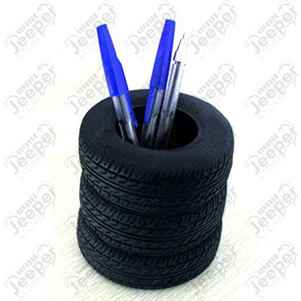 Pot à crayons, stylos, feutres 3 pneus