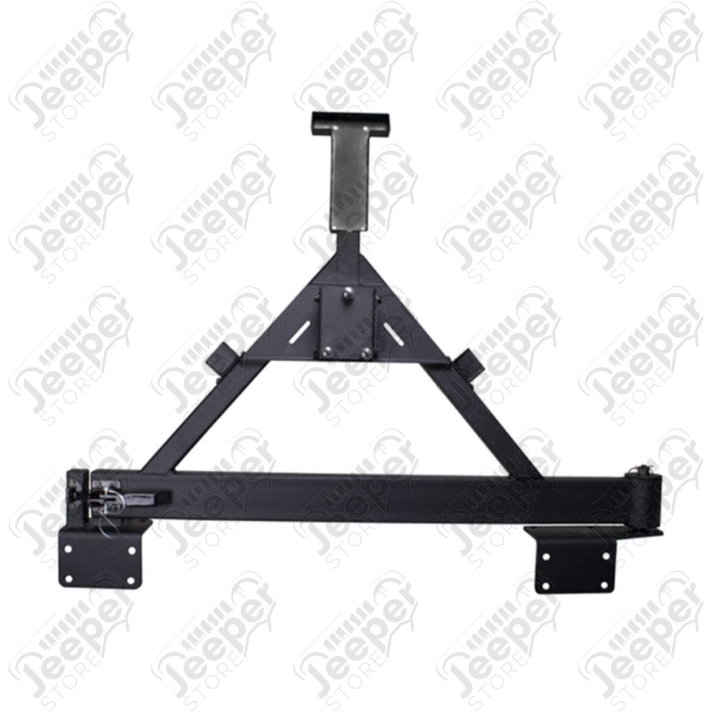 Porte roue de secours pour pare chocs arrière Rugged Ridge XHD pour Jeep CJ5, CJ7, CJ8, Wrangler YJ et TJ - 11546.42 / 11546-42 / 1154642