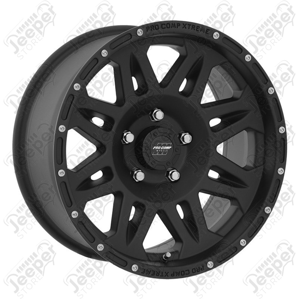 Jante aluminium Pro Comp série 7005 Black Satin 9x17 / 5x127 / ET: -6 - PC7005-7973 - Jante Alu 17 pouces