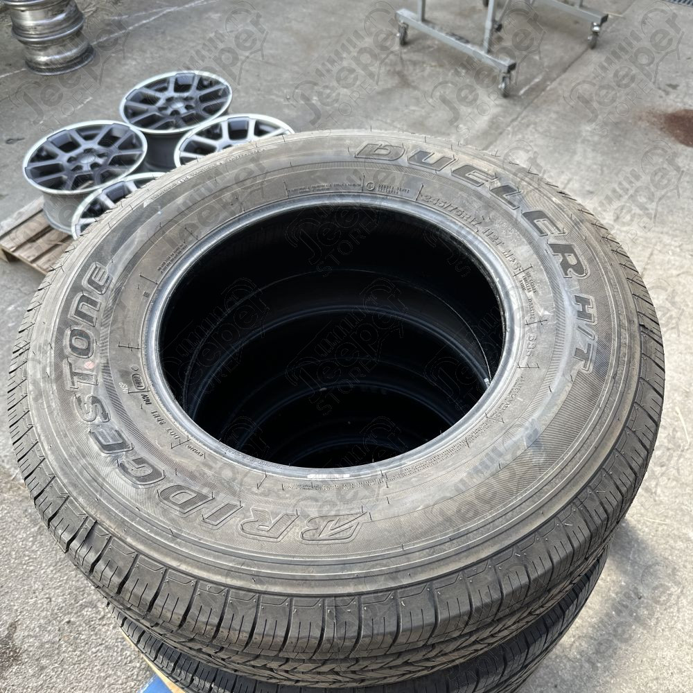 Occasion : Lot 5 pneus Bridgestone Dueler H/T 245/75R17 112T M+S (compatibilité : voir description)